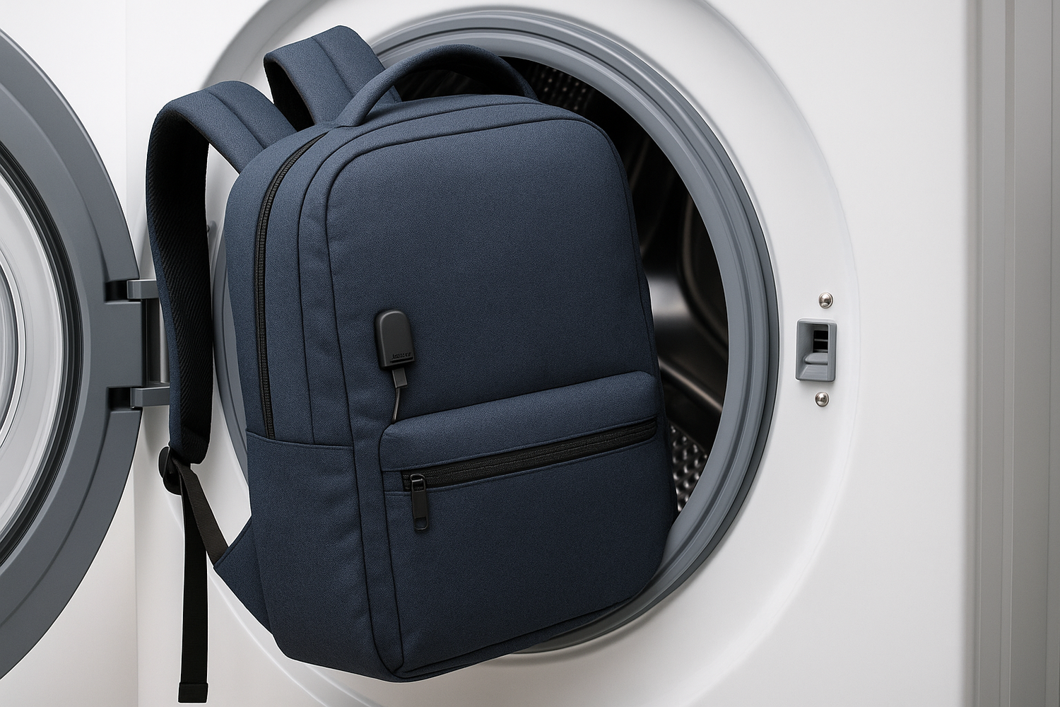 sac à dos dans une machine à laver