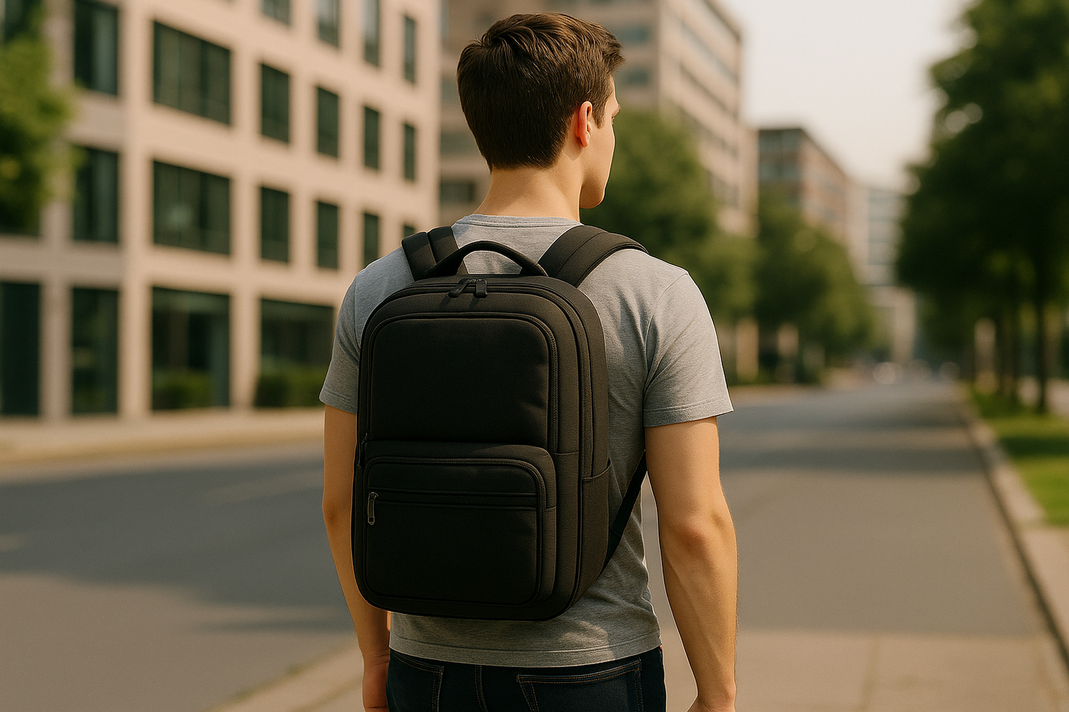 homme qui marche avec un sac à dos