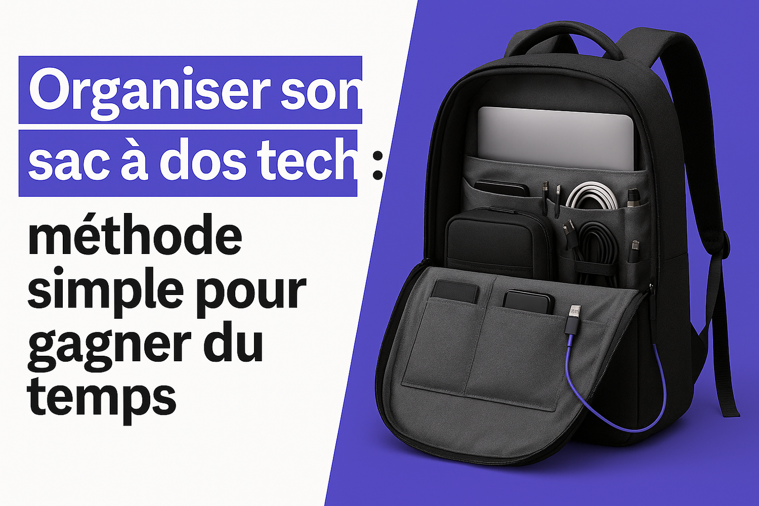 Comment bien organiser son sac à dos tech pour gagner du temps au quotidien ?