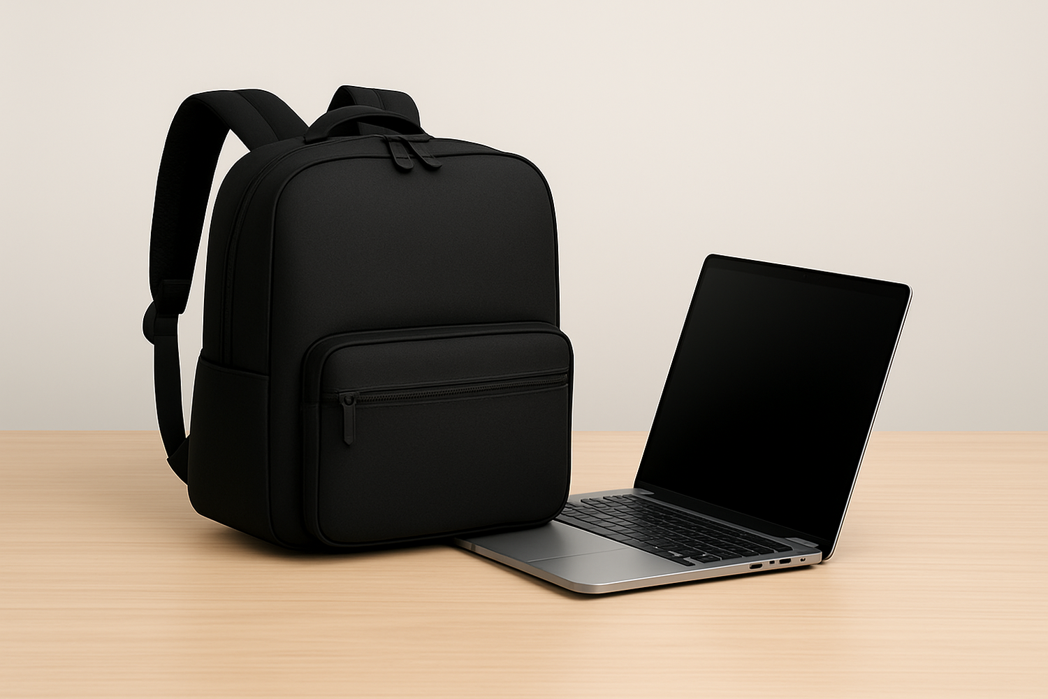 sac a dos ordinateur 17 pouces sur un bureau