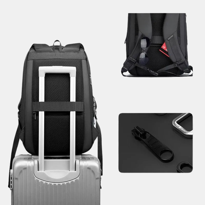 Sac à dos ordinateur rigide extensible 15,6 pouces – Étanche et antivol