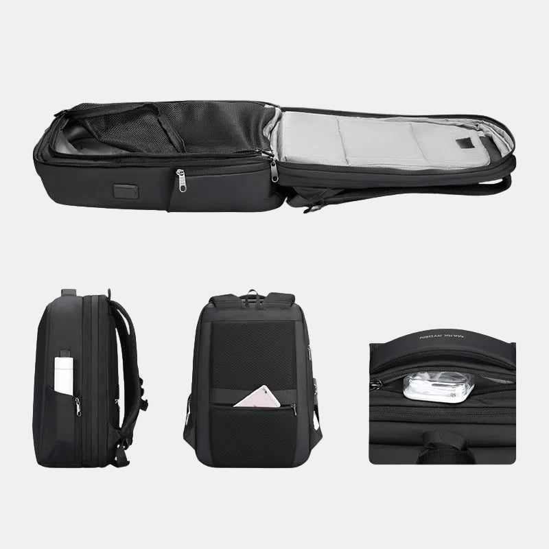 Sac à dos ordinateur rigide extensible 15,6 pouces – Étanche et antivol