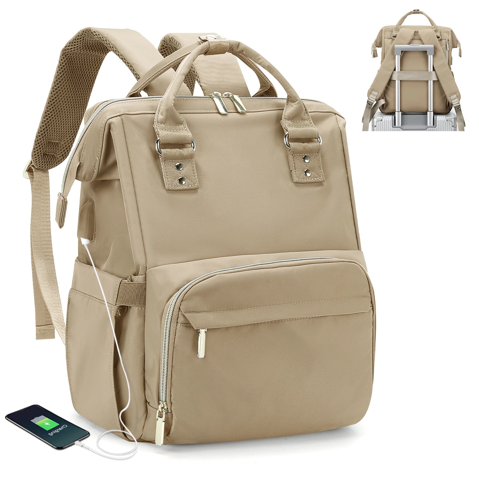 Sac a Dos Femme Pour Ordi Portable marron