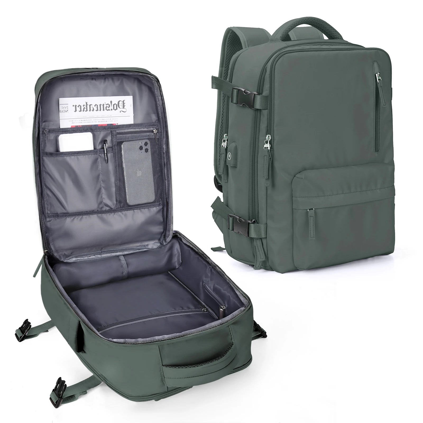 sac femme pc vert kaki