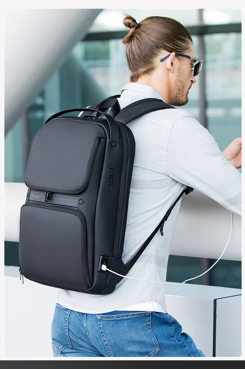 Sac à dos ordinateur Premium - 17 pouces - Design fin & port USB