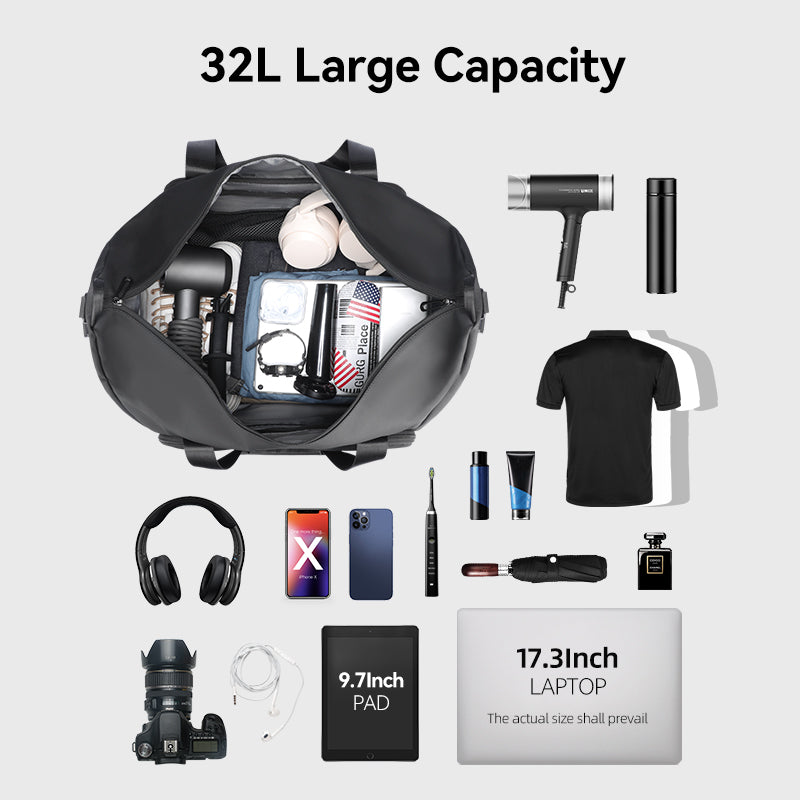 Sac de voyage homme 32L – Étanche, organisé et idéal pour les déplacements