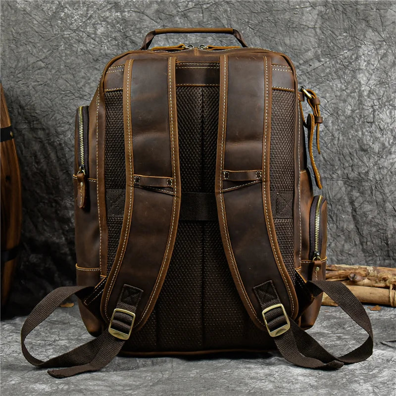 sac a dos cuir pour ordinateur sangle