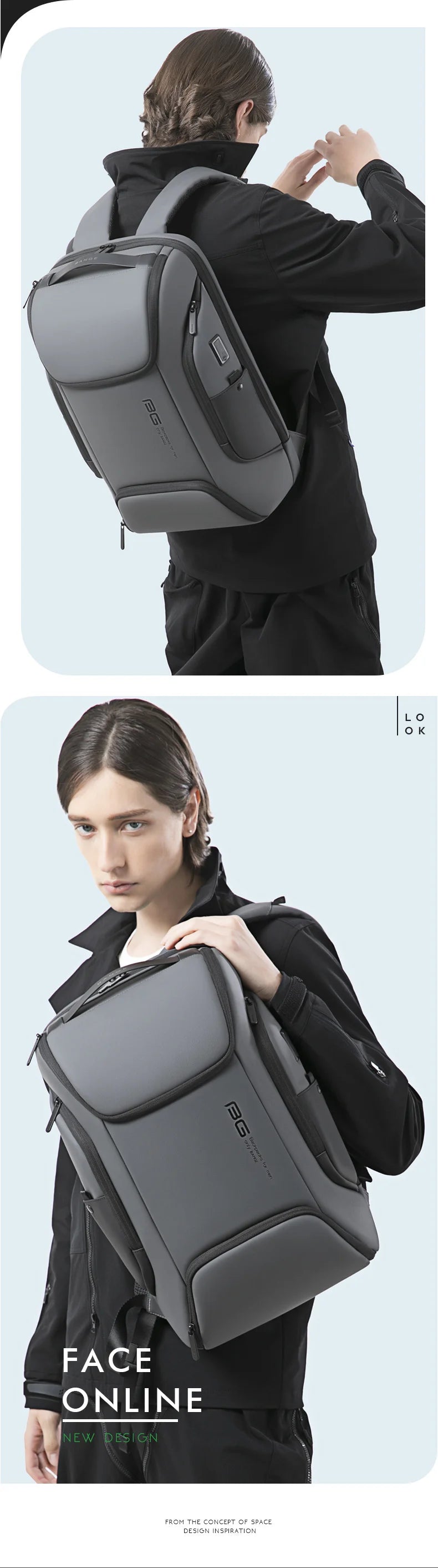 Sac à dos ordinateur Premium – 17 pouces – Design structuré & Port USB