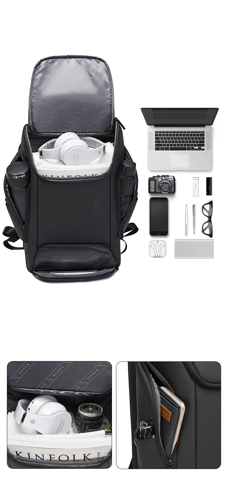 sac à dos 17 pouces rangement