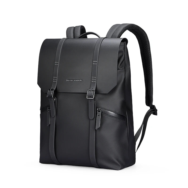 Sac à dos ordinateur 15" imperméable cuir PU design minimaliste antivol 9 poches