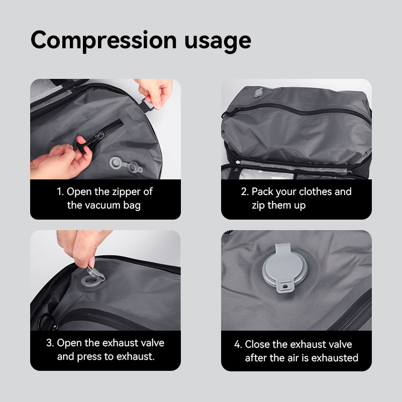 Sac à dos ordinateur extensible 17 pouces – Compression sous vide et port USB intégré