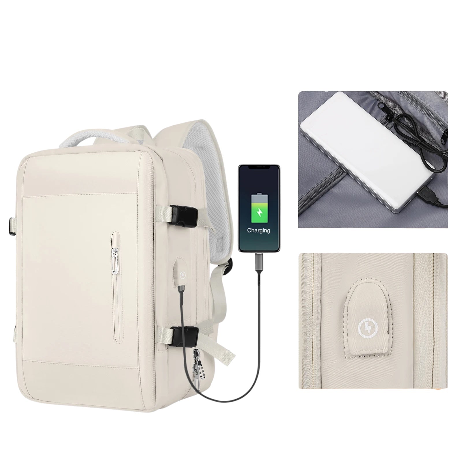 Sac à dos ordinateur homme - 15 pouces - Robuste avec renfort dorsal