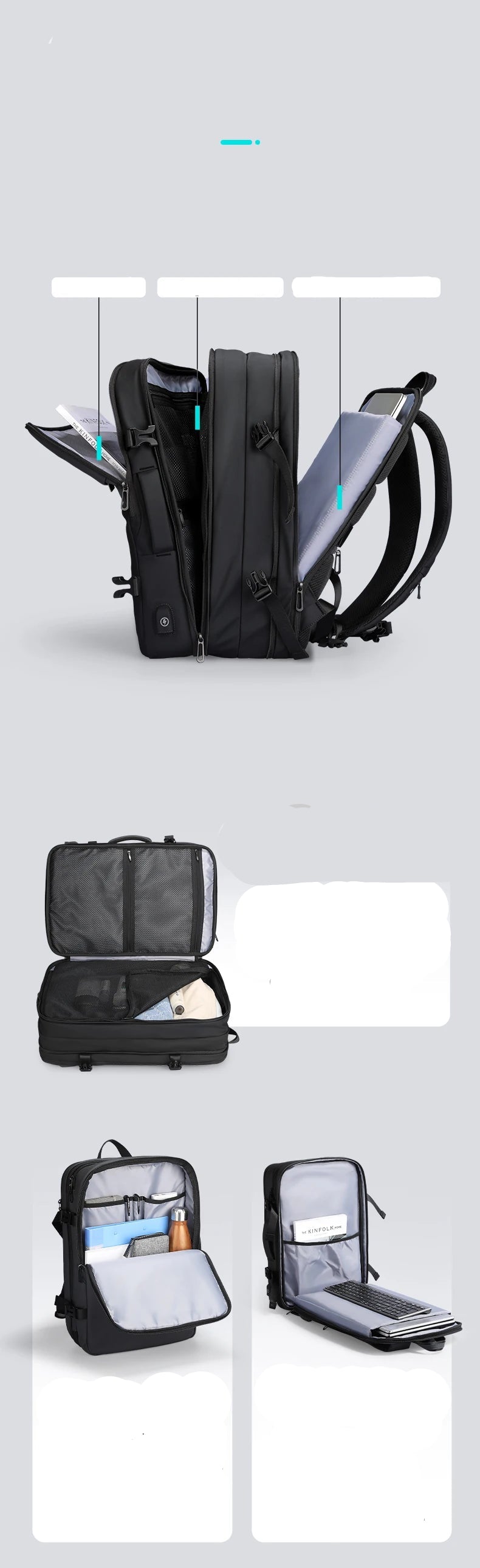 Sac à dos pour ordinateur 17,3 pouces pour cadre