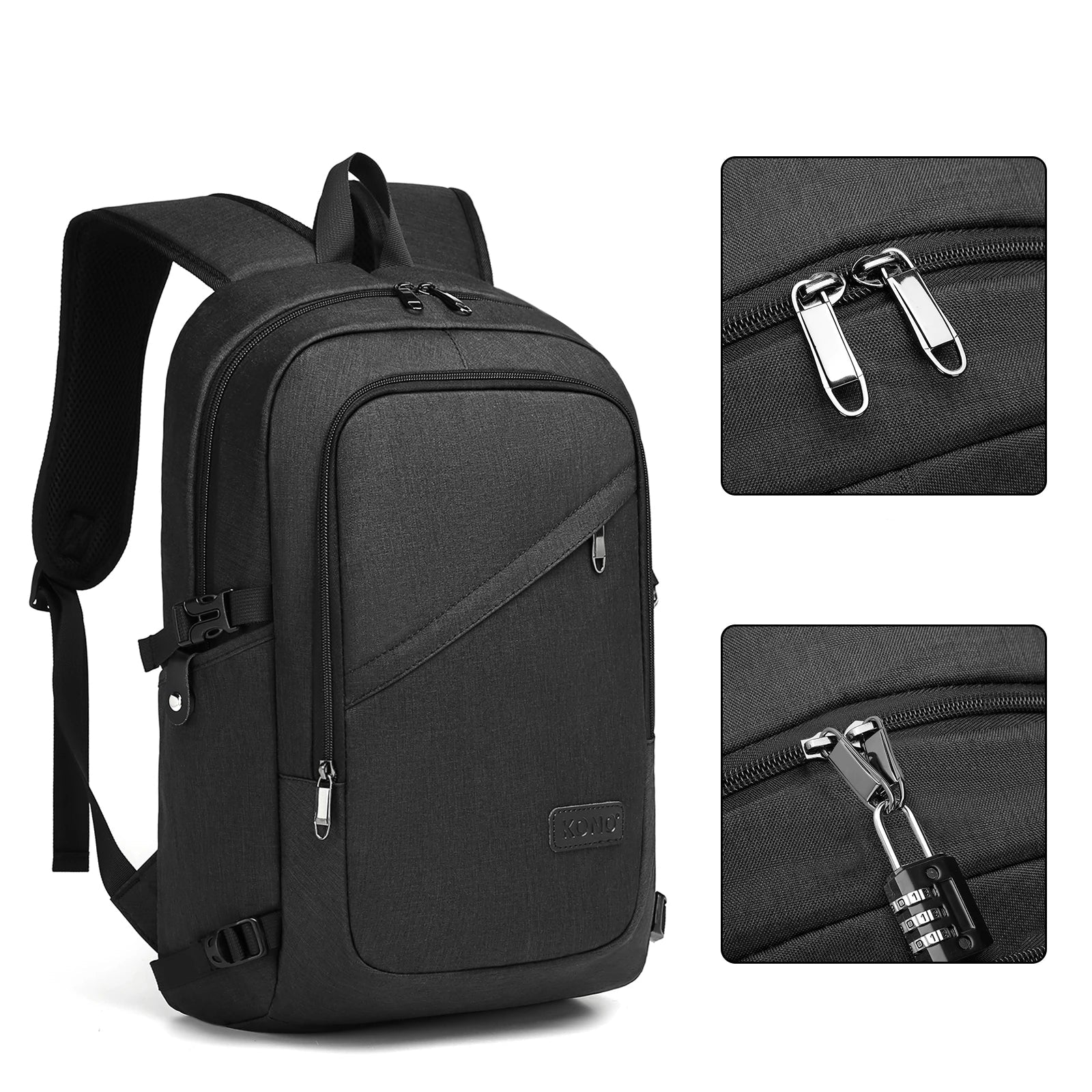 Sac à dos ordinateur homme – 15,6 pouces – léger, compartimenté & port USB