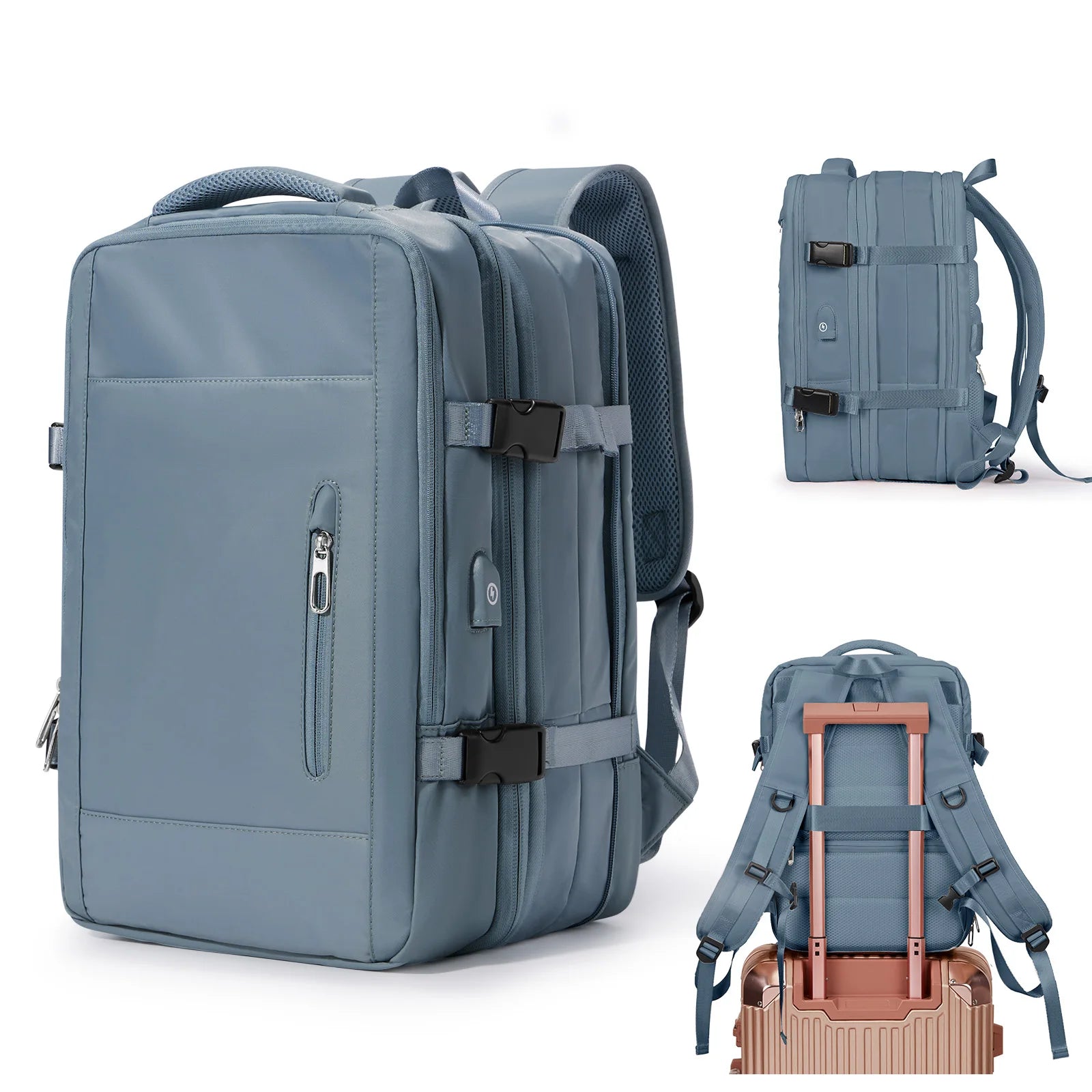 Sac à dos ordinateur homme - 15 pouces - Robuste avec renfort dorsal