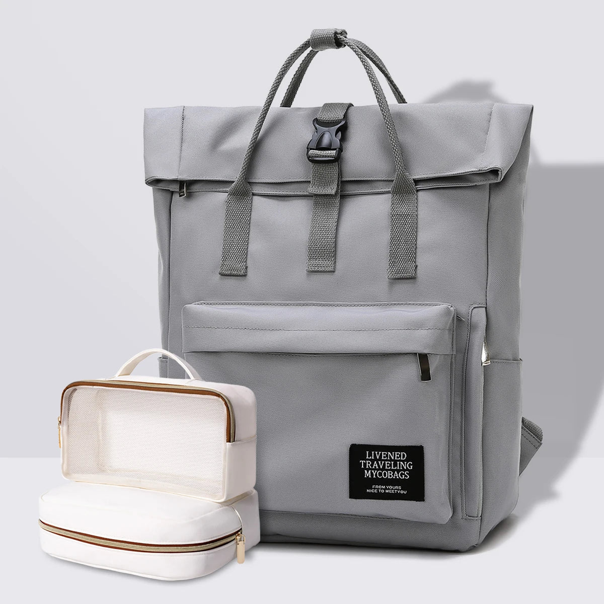 Sac à dos ordinateur gris 14 pouces pour étudiants