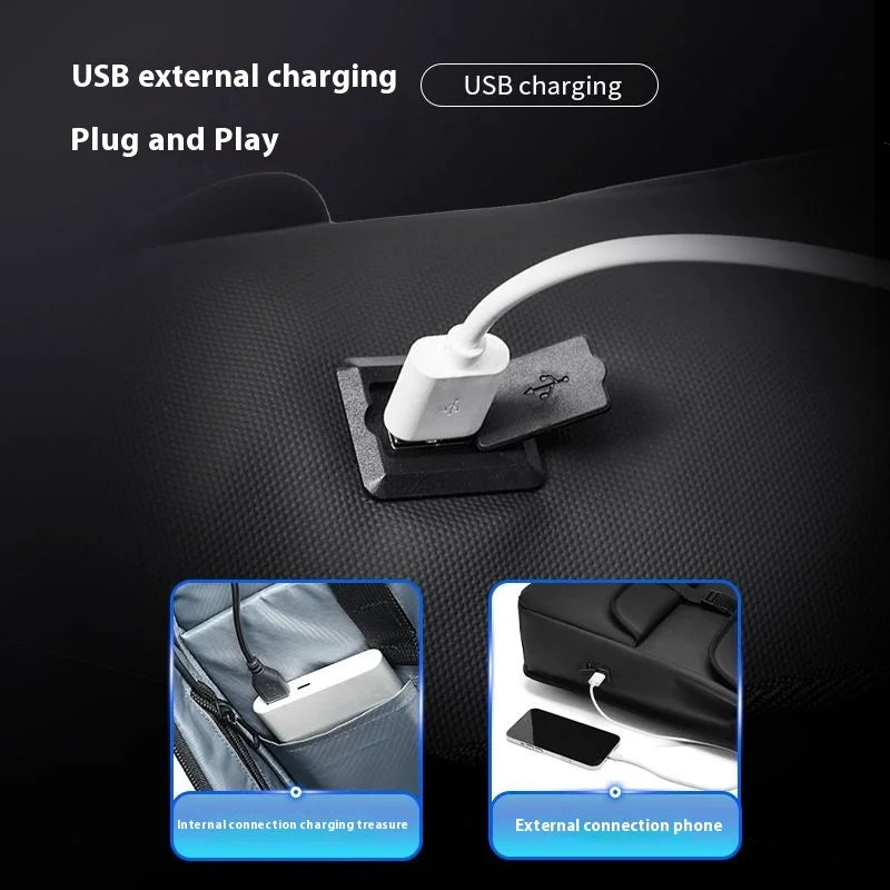 Sac à dos ordinateur noir 14 pouces étanche avec port usb