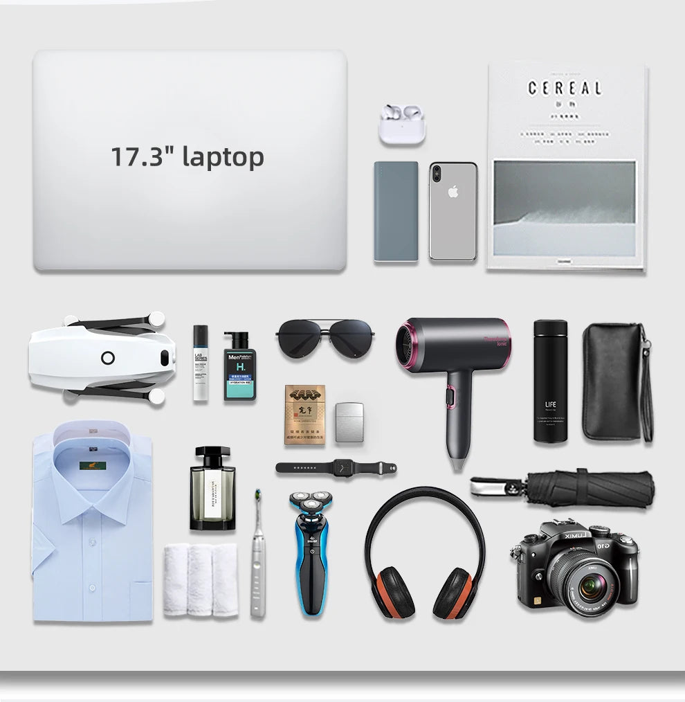 Sac à dos ordinateur 17 pouces avec port USB & extensible