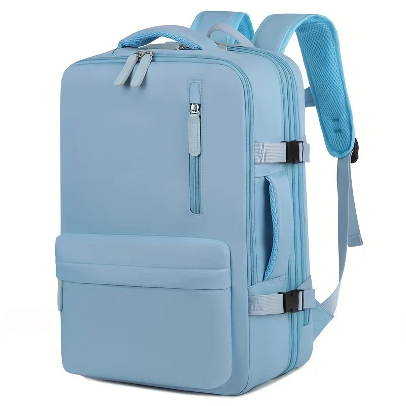Sac à dos bleu ciel pour ordinateur 16 pouces ergonomique