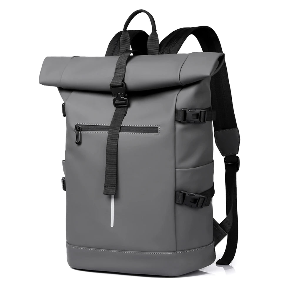 Sac à dos gris décontracté pour ordinateur portable imperméable