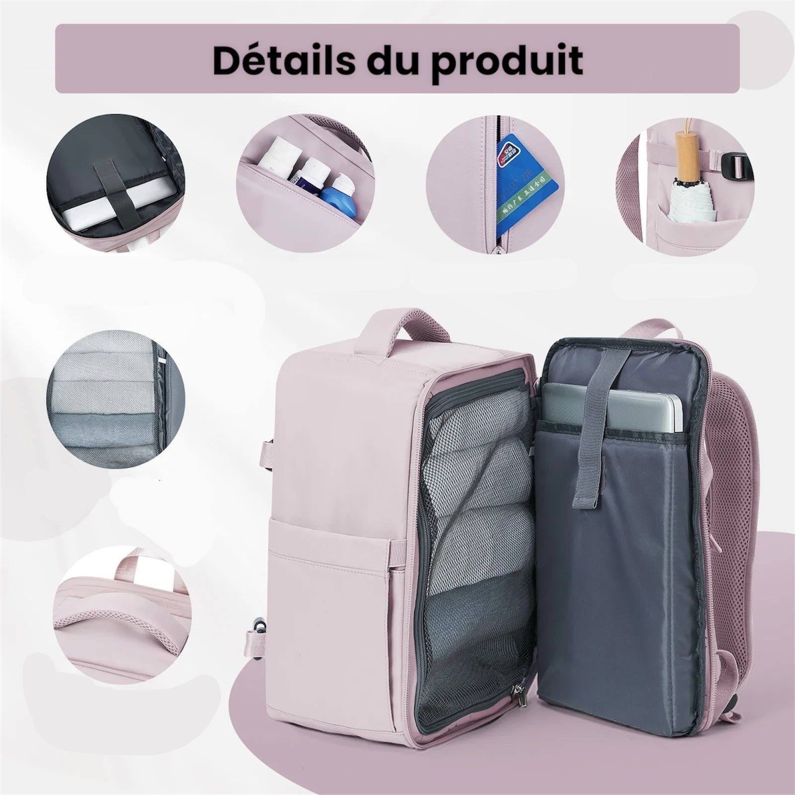 Sac à dos ordinateur format cabine