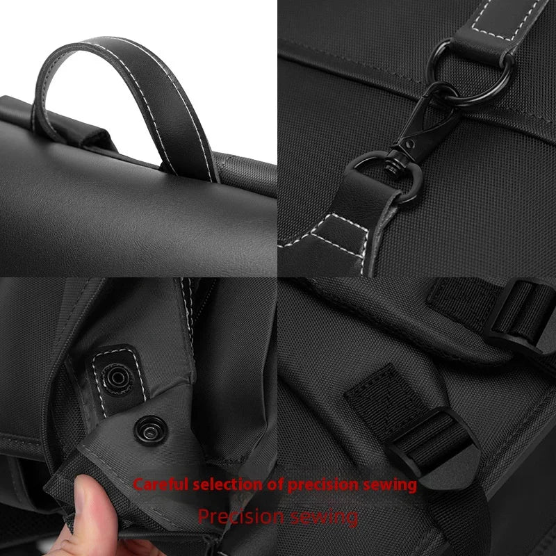 Sac à dos ordinateur noir imperméable vintage 14 pouces