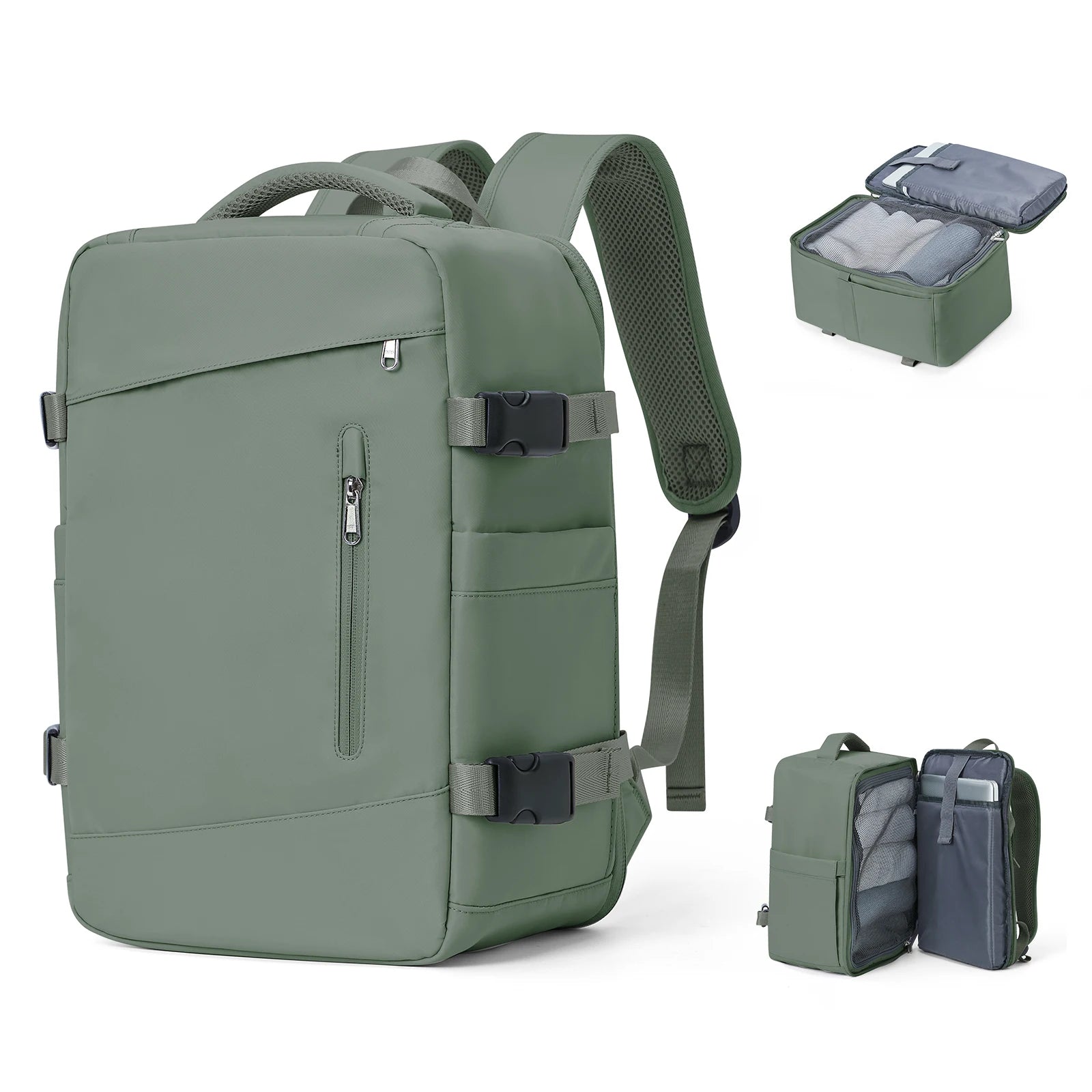 sac à dos ordinateur vert format cabine