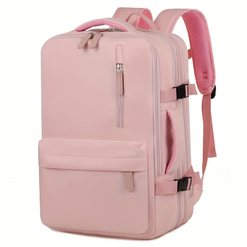 Sac à dos rose pour ordinateur 16 pouces ergonomique