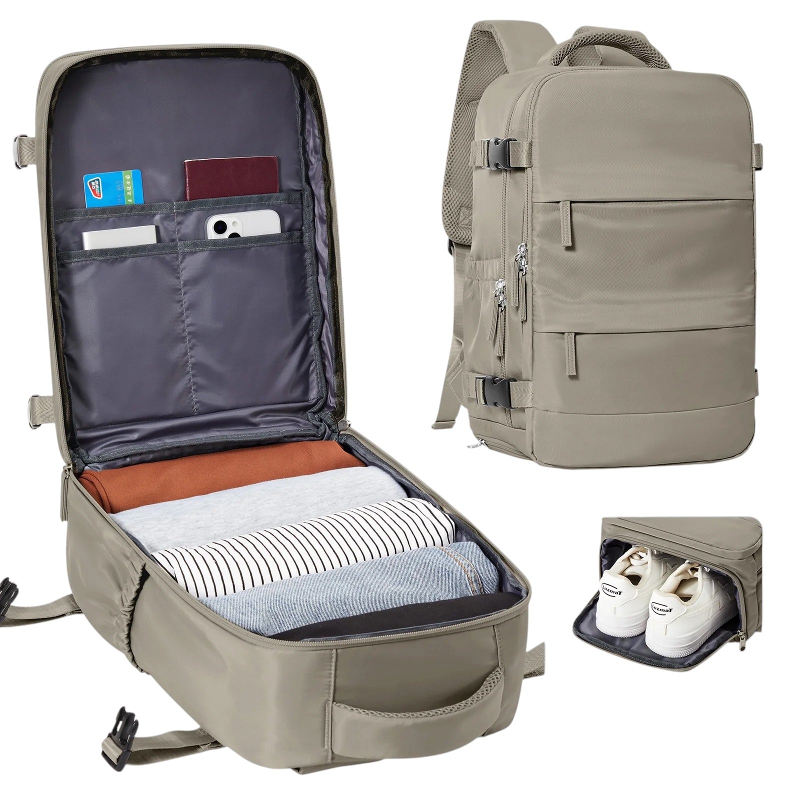 Sac à dos léger marron pour ordinateur portable