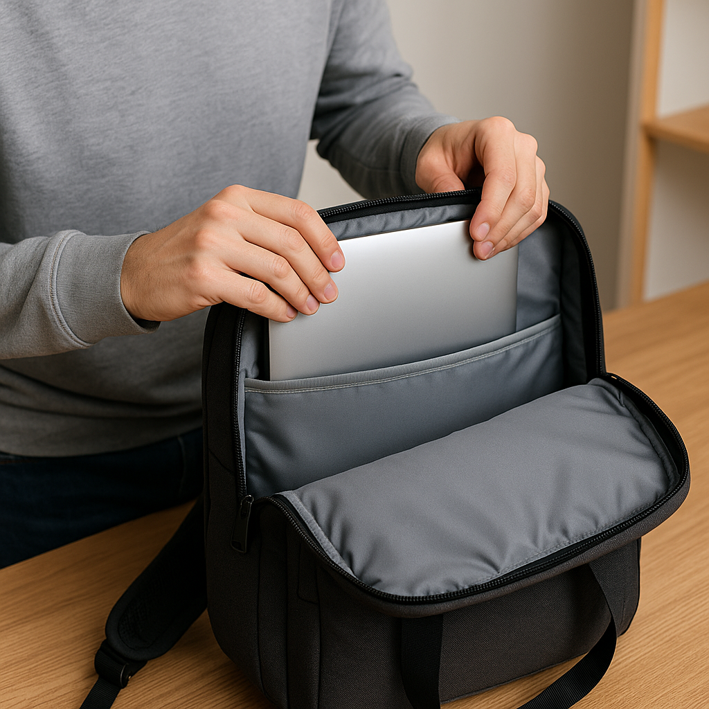 Comment ranger un ordinateur dans un sac à dos