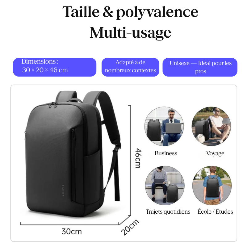 Sac à Dos Ordinateur Professionnel Homme