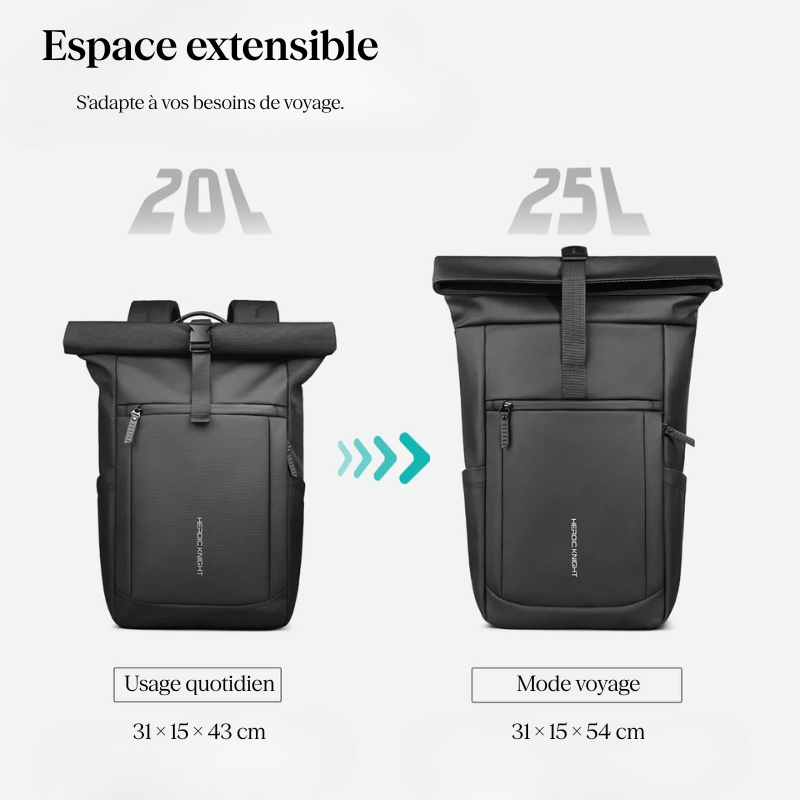 Sac ordinateur noir transport avion
