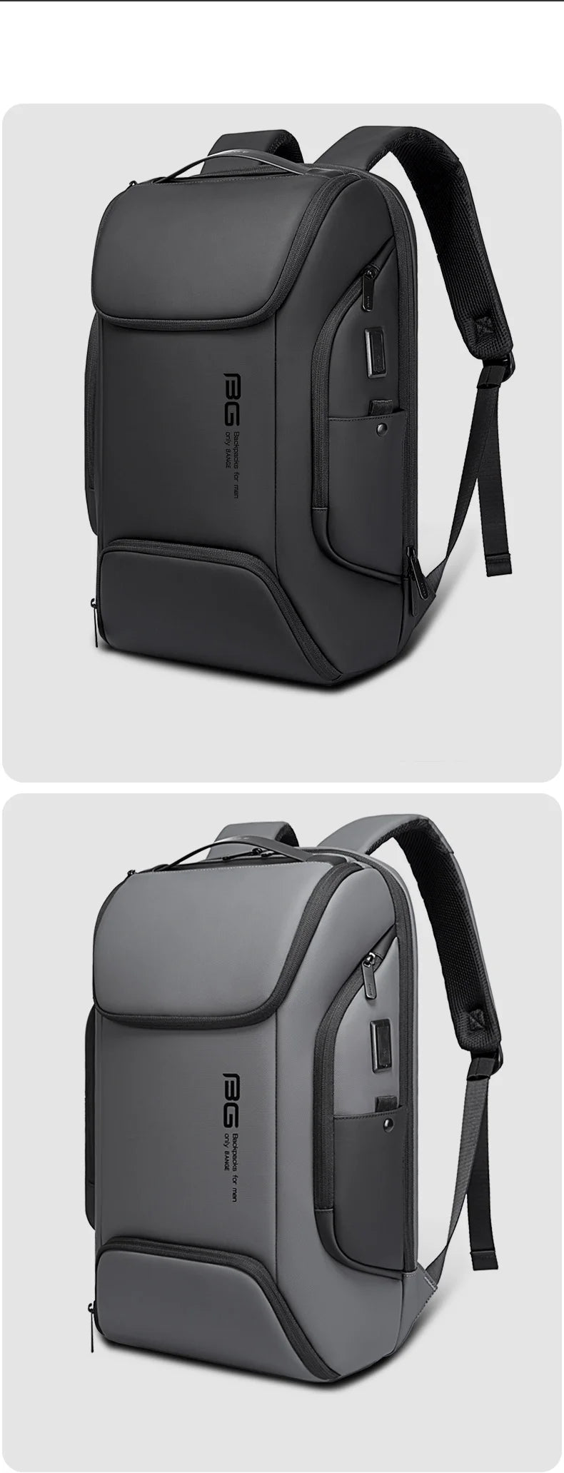 Sac à dos ordinateur Premium – 17 pouces – Design structuré & Port USB