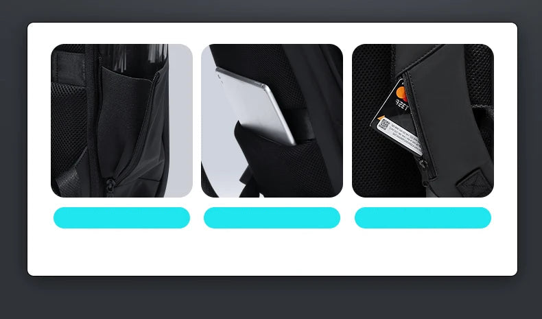 Sac à dos ordinateur premium - 15,6 pouces - design business & sécurité discrète