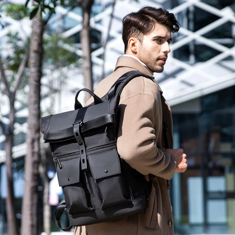 Sac à dos ordinateur imperméable 15,6" Roll-Top 23L – Port USB