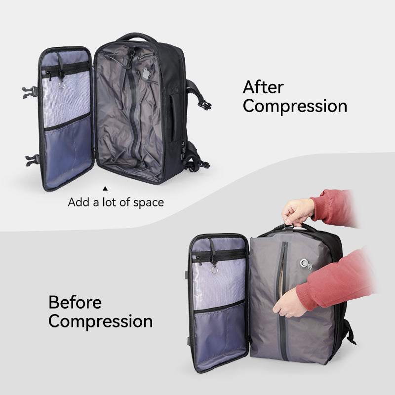 Sac à dos ordinateur extensible 17 pouces – Compression sous vide et port USB intégré