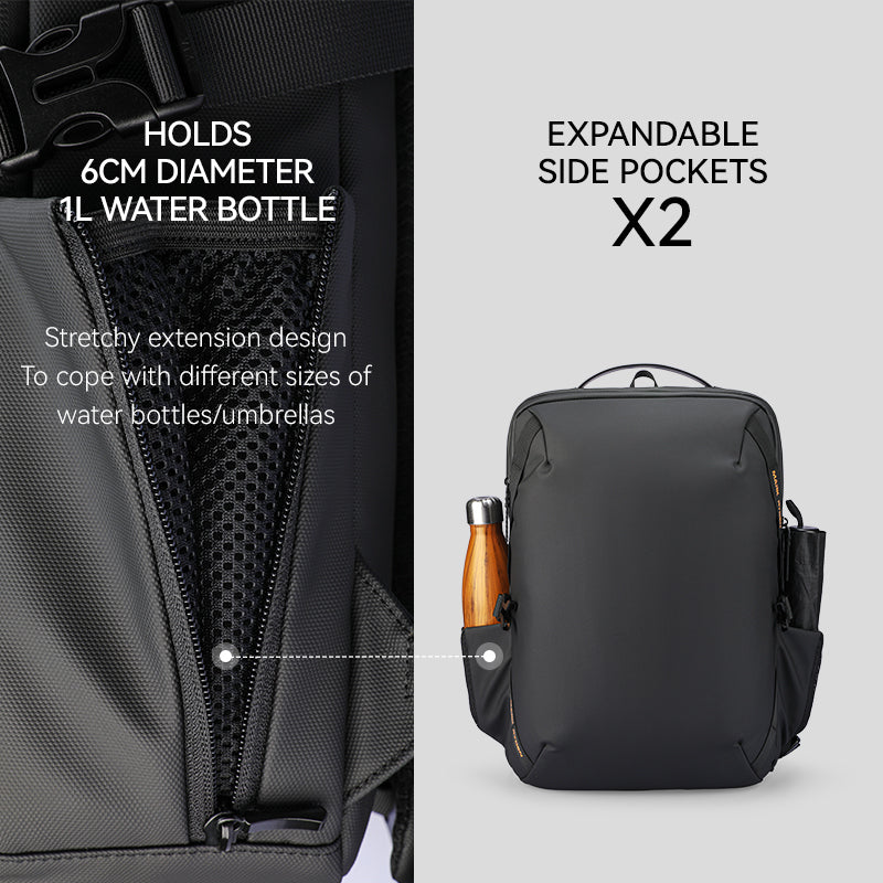 Sac à dos ordinateur extensible 17 pouces – Grand volume, modulable avec port USB
