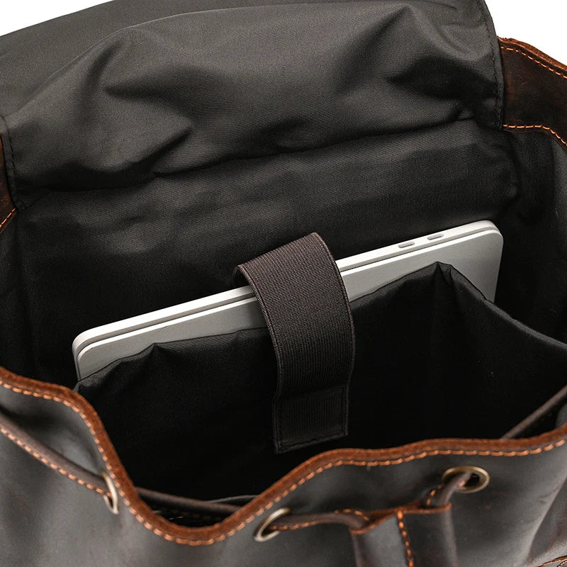 sac a dos cuir pour ordinateur grande capacité