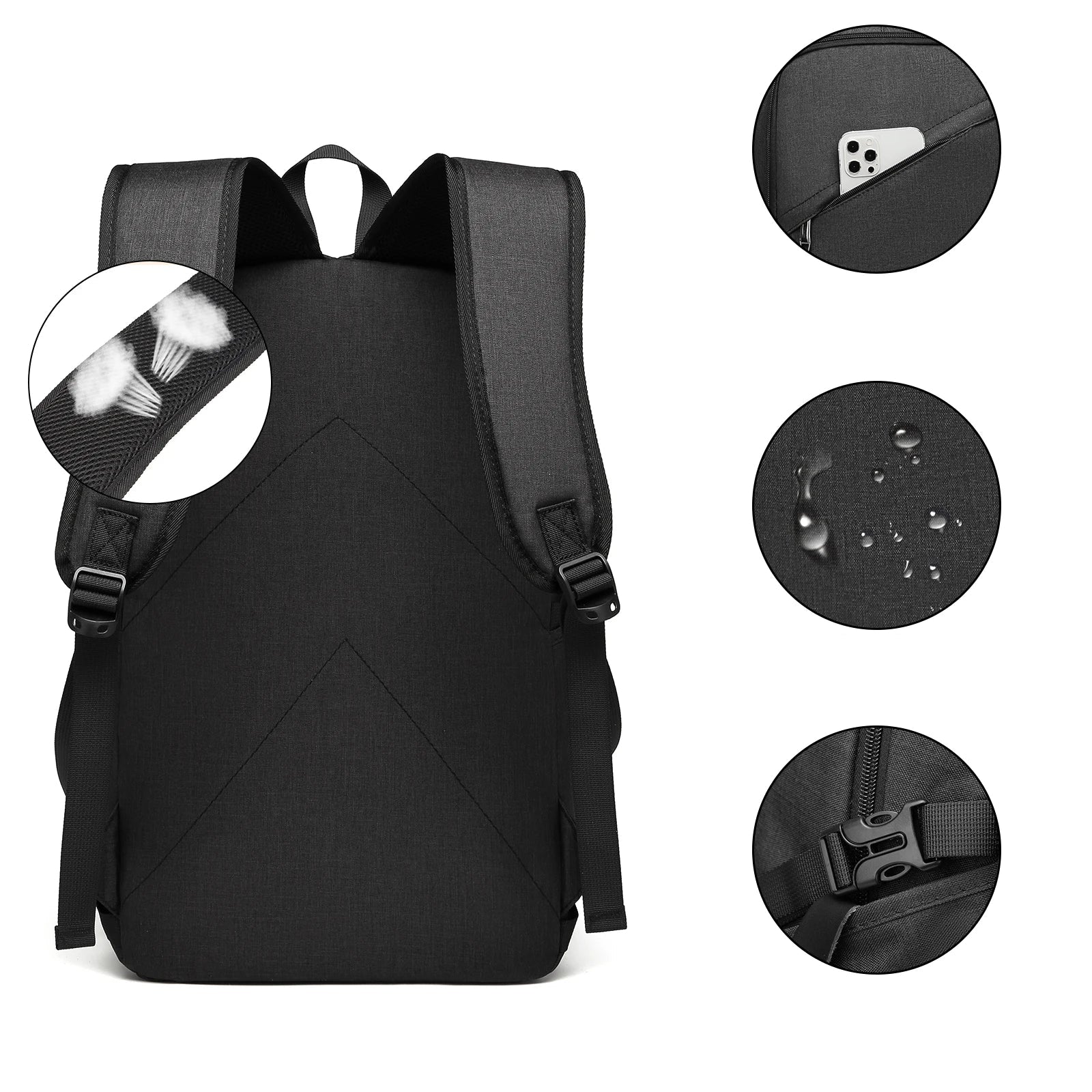 Sac à dos ordinateur homme – 15,6 pouces – léger, compartimenté & port USB