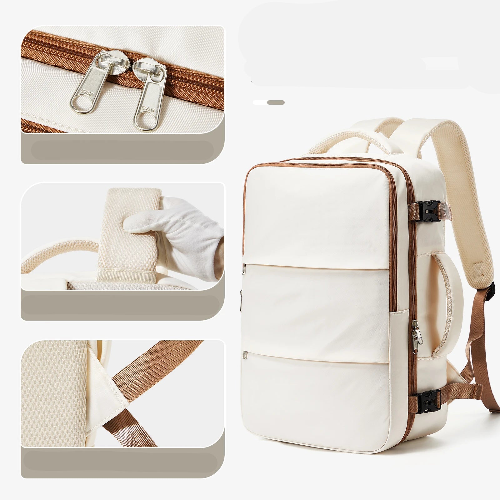 sac a dos beige pour femme