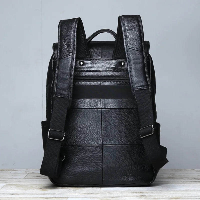 Sac à dos ordinateur portable à bretelles en cuir