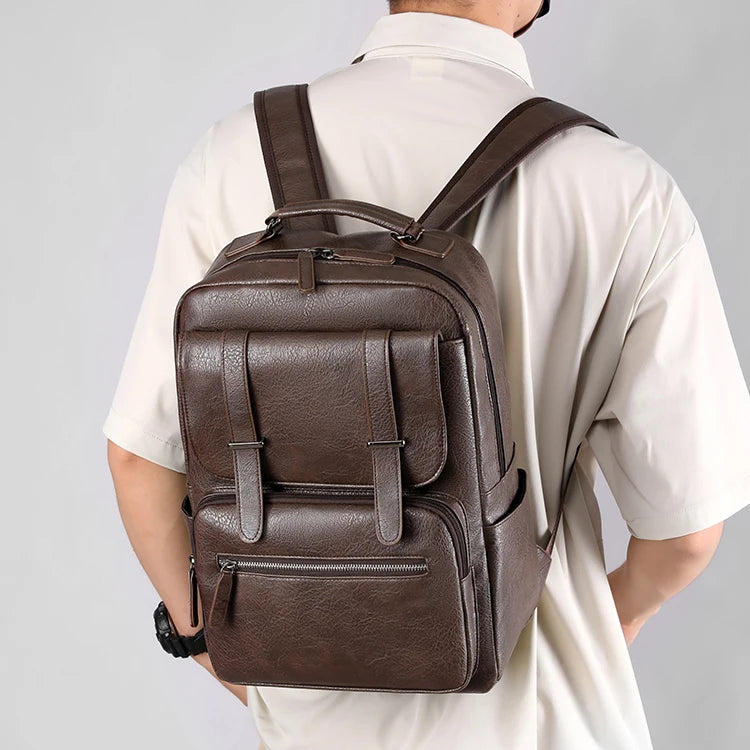 Sac à dos pour ordinateur en cuir pour femme