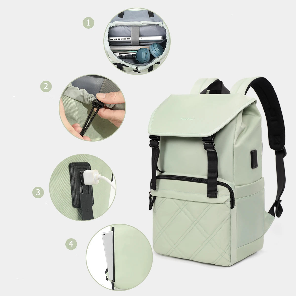 Sac ordinateur portable de travail imperméable