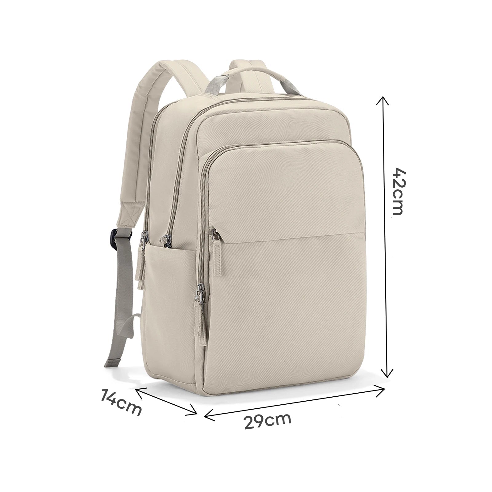 Sac à dos beige ordinateur à multifonctions