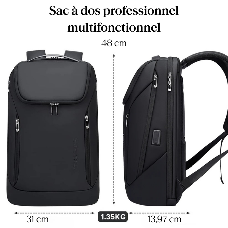 Sac à dos business pour pc portable multifonctionnel