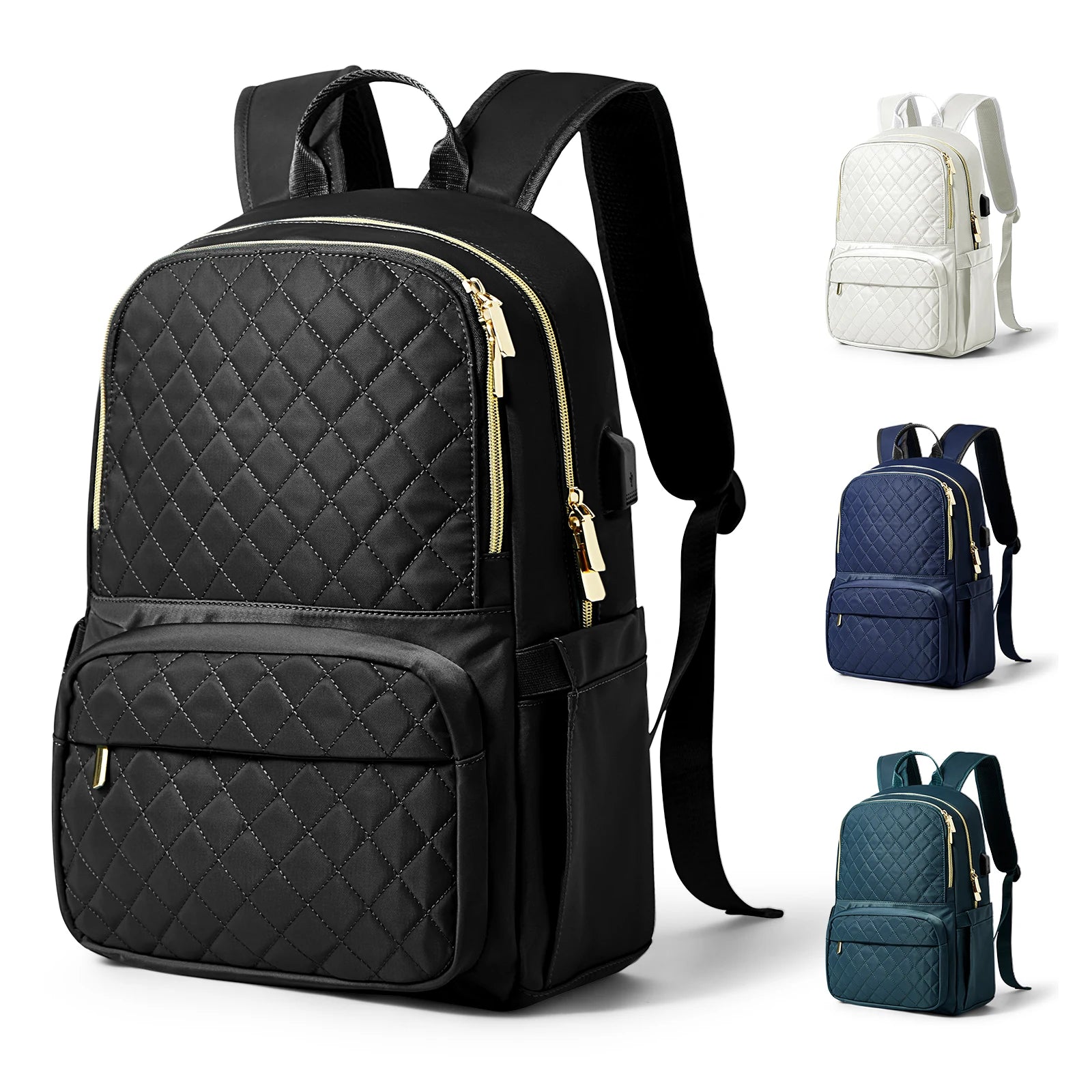 Sac à dos noir pour ordinateur 15 pouces avec port USB