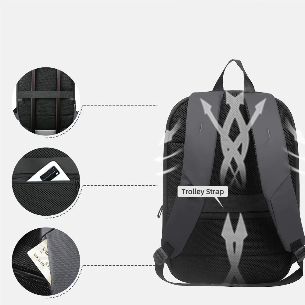 Sac à dos ordinateur 17 pouces avec port USB & extensible