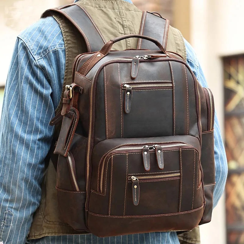 Sac à dos ordinateur business style vintage