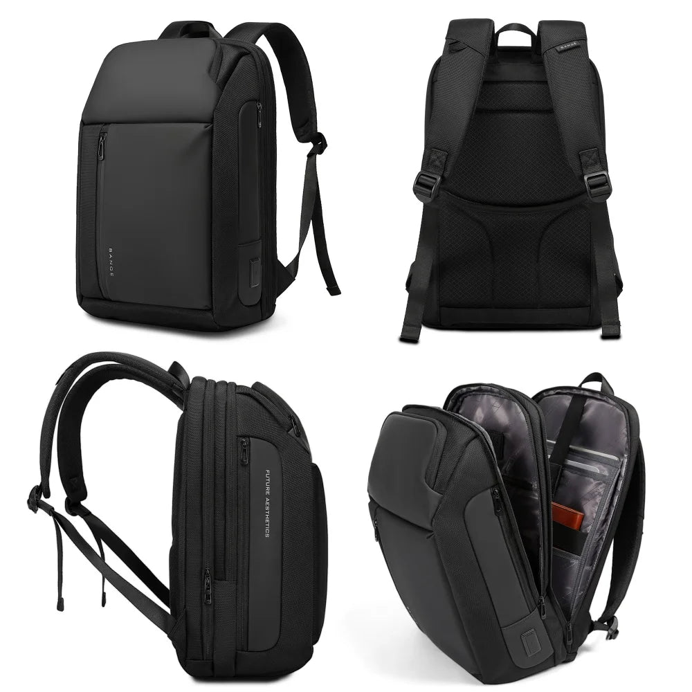 Sac à dos ordinateur noir imperméable pour le business