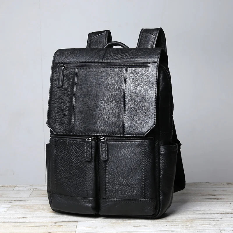 Sac à dos ordinateur portable à bretelles en cuir